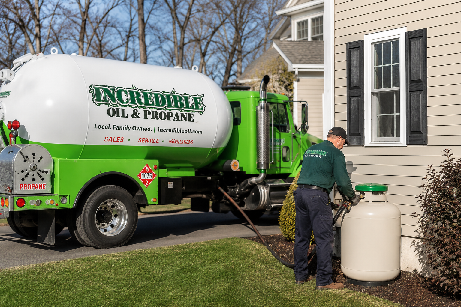 Propane delivery at CT home
